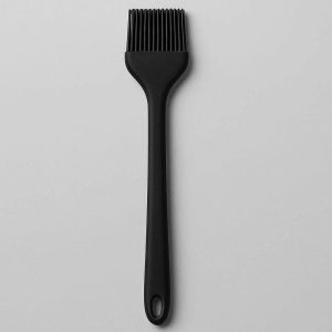 Large Silicone BBQ Basting Brush for Grilling 12 Inch Long Handle Meat Brush for Spreading Sauce and Marinade Heavy Duty Black
