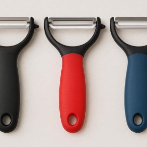 10 Y Shaped Vegetable Peeler Set of 3 Sharp Stainless Steel Blades with Non Slip Silicone Handles for Fruit Potato Carrot Kitchen Tools