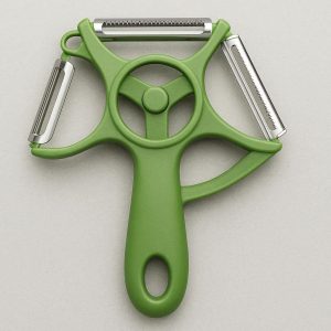 13 3 in 1 Rotatable Vegetable Peeler Stainless Steel Sharp Blades for Standard Peeling Julienne and Soft Skin Fruits Kitchen Tool Green