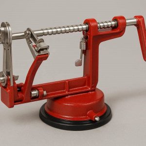15 Professional Apple Peeler Corer Slicer Heavy Duty Die Cast Metal Machine with Suction Base for Fast Fruit Processing Manual Crank Red