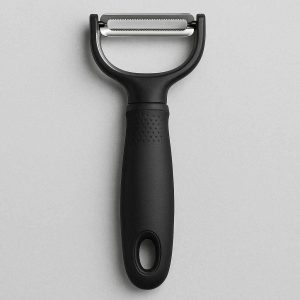 9 Swivel Vegetable Peeler for Kitchen Stainless Steel Sharp Blades Non Slip Ergonomic Handle for Peeling Potatoes Carrots Fruit Black Color